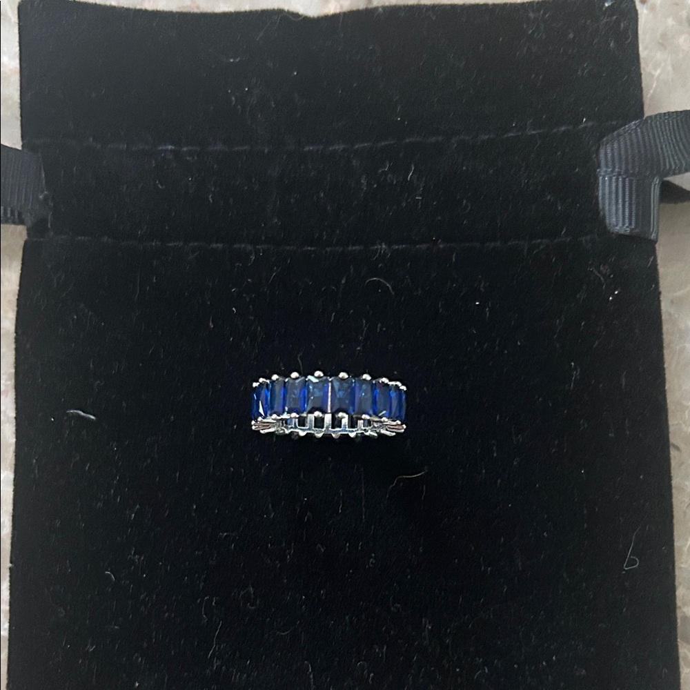 Brand new never worn Elegant Blue Sapphire-Effect Eternity Band - Women Jewelry
